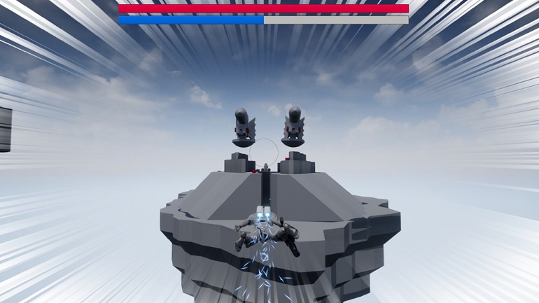 Sus inspiraciones son las secciones de jet-pack de Star Wars Battlefront 2 y Zone of the Enders. Sus inspiraciones son las secciones de jet-pack de Star Wars Battlefront 2 y Zone of the Enders.