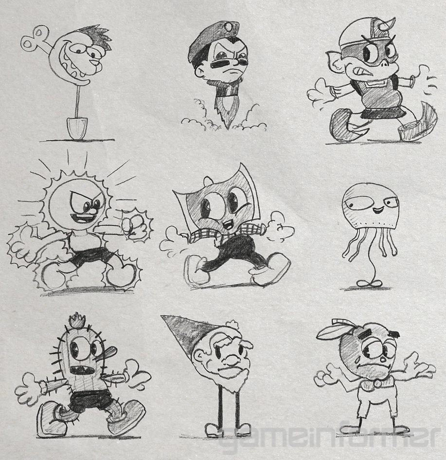Los creadores de Cuphead muestran sus diseños preliminares para el