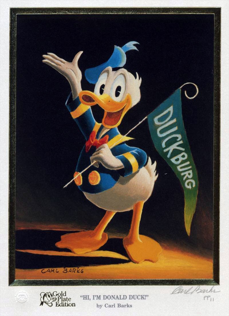 El mítico Donald de Carl Barks.
Imagen: Howardlowery.com