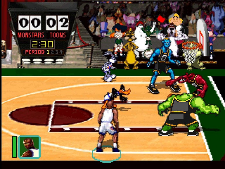 Imagen del Space Jam original publicado en PlayStation y Sega Saturn en el año 1996. Imagen del Space Jam original publicado en PlayStation y Sega Saturn en el año 1996.